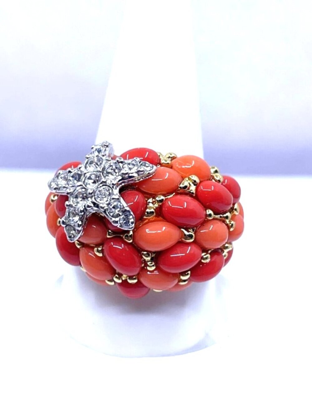 Kenneth Jay Lane Neptune Starfish Coral Ring